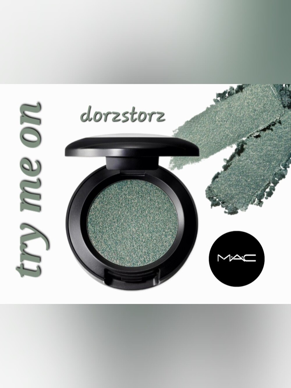 MAC Glitter Eye Shadow • TRY ME ON • Olive Green Gold Sparkle • .03 oz • NIB